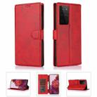 For Samsung Galaxy S21 Ultra 5G Shockproof PU + TPU Leather Phone Case(Red) - 1
