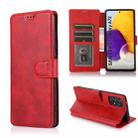 For Samsung Galaxy A72 5G / 4G Shockproof PU + TPU Leather Phone Case(Red) - 1