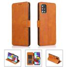 For Samsung Galaxy A51 Shockproof PU + TPU Leather Phone Case(Khaki) - 1