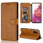 For Samsung Galaxy S20 FE Shockproof PU + TPU Leather Phone Case(Khaki) - 1