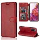 For Samsung Galaxy S20 FE Shockproof PU + TPU Leather Phone Case(Red) - 1