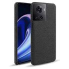 For OnePlus Ace Cloth Texture PC + Nylon Back Phone Case(Black) - 1