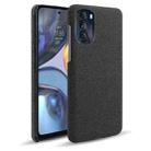 For Motorola Moto G 5G 2022 Cloth Texture PC + Nylon Back Phone Case(Black) - 1