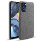 For Motorola Moto G 5G 2022 Cloth Texture PC + Nylon Back Phone Case(Grey) - 1