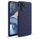 For Motorola Moto G 5G 2022 Cloth Texture PC + Nylon Back Phone Case(Blue) - 1