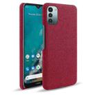 For Nokia G21 Cloth Texture PC + Nylon Back Phone Case(Red) - 1
