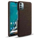 For Nokia G21 Cloth Texture PC + Nylon Back Phone Case(Brown) - 1