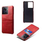 For OnePlus Ace Calf Texture PC + PU Phone Case(Red) - 2