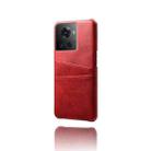 For OnePlus Ace Calf Texture PC + PU Phone Case(Red) - 3