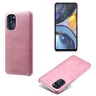 For Motorola Moto G 5G 2022 Calf Texture PC + PU Phone Case(Pink) - 1