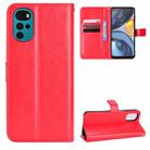 For Motorola Moto G22 Retro Crazy Horse Texture Leather Phone Case(Red) - 1