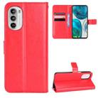 For Motorola Moto G52 4G Retro Crazy Horse Texture Leather Phone Case(Red) - 1