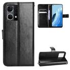 For OPPO Reno7 4G / F21 Pro Retro Crazy Horse Texture Leather Phone Case(Black) - 1