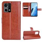 For OPPO Reno7 4G / F21 Pro Retro Crazy Horse Texture Leather Phone Case(Brown) - 1