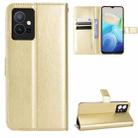 For vivo Y55 5G / T1 5G / Y75 5G Retro Crazy Horse Texture Leather Phone Case(Gold) - 1