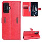 For Xiaomi Poco F4 GT / Redmi K50 Gaming Retro Crazy Horse Texture Leather Phone Case(Red) - 1
