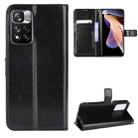 For Xiaomi Poco X4 NFC /Redmi Note 11 Pro China Retro Crazy Horse Texture Leather Phone Case(Black) - 1