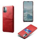 For Nokia G11 Calf Texture Card Slots PC+PU Leather Phone Case(Red) - 1