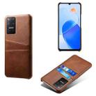 For Honor Play6T Calf Texture Card Slots PC+PU Leather Phone Case(Brown) - 1