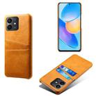 For Honor Play6T Pro Calf Texture Card Slots PC+PU Leather Phone Case(Orange) - 1