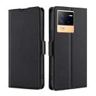 For vivo iQOO Neo6 5G Ultra-thin Voltage Side Buckle Horizontal Flip Leather Phone Case(Black) - 1