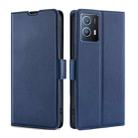 For vivo iQOO U5 5G Ultra-thin Voltage Side Buckle Horizontal Flip Leather Phone Case(Blue) - 1