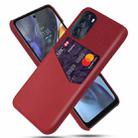 For Motorola Moto G 5G 2022 Cloth Texture Card Slot PC+PU Leather Phone Case(Red) - 1