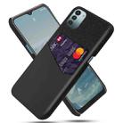 For Nokia G11 Cloth Texture Card Slot PC+PU Leather Phone Case(Black) - 1