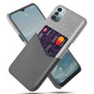 For Nokia G11 Cloth Texture Card Slot PC+PU Leather Phone Case(Grey) - 1