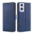 For OPPO A96 5G Ultra-thin Voltage Side Buckle  Horizontal Flip Leather Phone Case(Blue) - 1