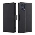 For OPPO Find X5 Pro Ultra-thin Voltage Side Buckle  Horizontal Flip Leather Phone Case(Black) - 1