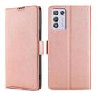For OPPO K9S/Realme Q3S Ultra-thin Voltage Side Buckle  Horizontal Flip Leather Phone Case(Rose Gold) - 1