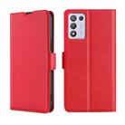 For OPPO K9S/Realme Q3S Ultra-thin Voltage Side Buckle  Horizontal Flip Leather Phone Case(Red) - 1