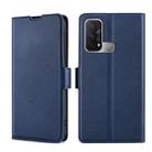 For OPPO Reno5 A Ultra-thin Voltage Side Buckle  Horizontal Flip Leather Phone Case(Blue) - 1