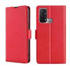 For OPPO Reno5 A Ultra-thin Voltage Side Buckle  Horizontal Flip Leather Phone Case(Red) - 1