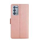 For OPPO Reno6 Pro+ 5G Ultra-thin Voltage Side Buckle  Horizontal Flip Leather Phone Case(Rose Gold) - 3