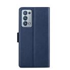 For OPPO Reno6 Pro+ 5G Ultra-thin Voltage Side Buckle  Horizontal Flip Leather Phone Case(Blue) - 3