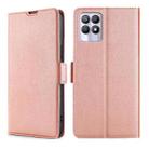 For OPPO Realme 8i Ultra-thin Voltage Side Buckle  Horizontal Flip Leather Phone Case(Rose Gold) - 1