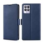 For OPPO Realme 8i Ultra-thin Voltage Side Buckle  Horizontal Flip Leather Phone Case(Blue) - 1