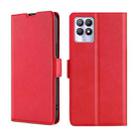 For OPPO Realme 8i Ultra-thin Voltage Side Buckle  Horizontal Flip Leather Phone Case(Red) - 1
