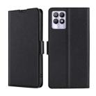 For OPPO Realme 8i Ultra-thin Voltage Side Buckle  Horizontal Flip Leather Phone Case(Black) - 1