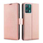 For OPPO Realme 9 Pro Ultra-thin Voltage Side Buckle  Horizontal Flip Leather Phone Case(Rose Gold) - 1