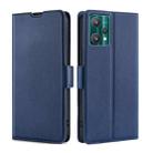 For OPPO Realme 9 Pro Ultra-thin Voltage Side Buckle  Horizontal Flip Leather Phone Case(Blue) - 1