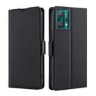 For OPPO Realme 9 Pro Ultra-thin Voltage Side Buckle  Horizontal Flip Leather Phone Case(Black) - 1