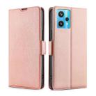 For OPPO Realme 9 Pro+ Ultra-thin Voltage Side Buckle  Horizontal Flip Leather Phone Case(Rose Gold) - 1