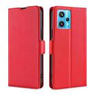 For OPPO Realme 9 Pro+ Ultra-thin Voltage Side Buckle  Horizontal Flip Leather Phone Case(Red) - 1