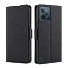 For OPPO Realme C31 Ultra-thin Voltage Side Buckle  Horizontal Flip Leather Phone Case(Black) - 1