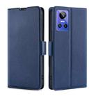 For OPPO Realme GT Neo3 Ultra-thin Voltage Side Buckle  Horizontal Flip Leather Phone Case(Blue) - 1