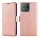 For OPPO Realme Narzo 50A Ultra-thin Voltage Side Buckle  Horizontal Flip Leather Phone Case(Rose Gold) - 1