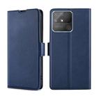 For OPPO Realme Narzo 50A Ultra-thin Voltage Side Buckle  Horizontal Flip Leather Phone Case(Blue) - 1
